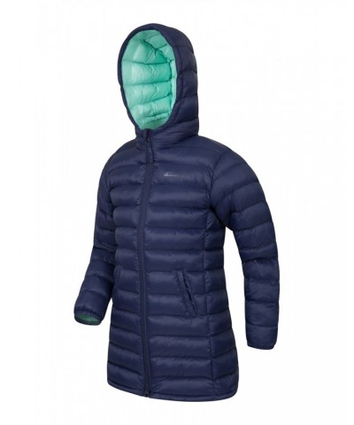 Florence Kids Longline Insulated Jacket Navy $34.44 Jackets