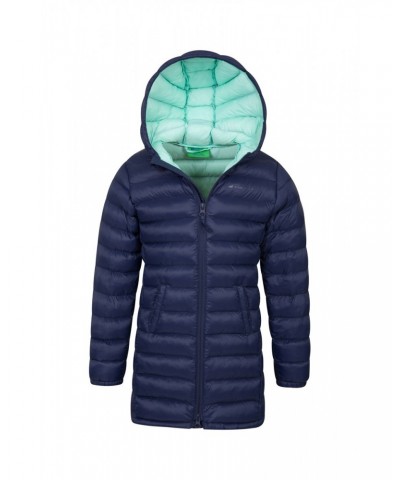 Florence Kids Longline Insulated Jacket Navy $34.44 Jackets