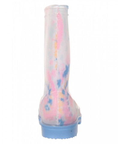 Tie Dye Kids Rain Boots Light Pink $14.24 Footwear