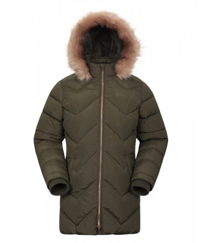 Galaxy Kids Water-resistant Long Insulated Jacket Dark Khaki $39.19 Jackets