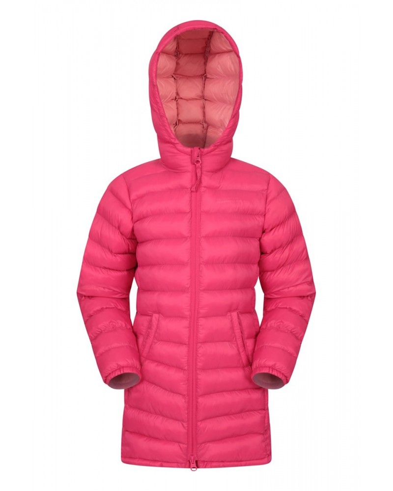 Florence Kids Longline Insulated Jacket Pink $36.39 Jackets