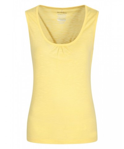 Agra Quick-Dry Slub Womens Tank Top Yellow $11.59 Tops