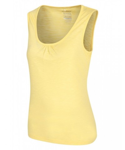 Agra Quick-Dry Slub Womens Tank Top Yellow $11.59 Tops