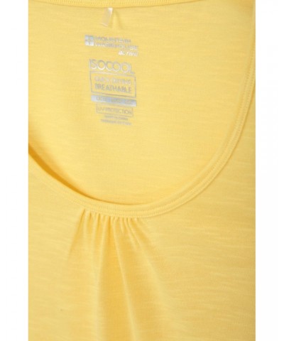 Agra Quick-Dry Slub Womens Tank Top Yellow $11.59 Tops