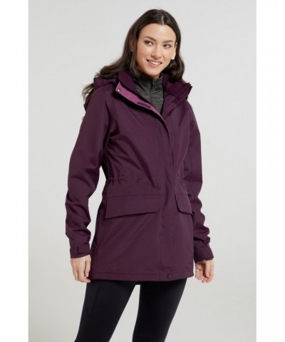 Glacial Extreme Womens Long Waterproof Jacket Burgundy $34.19 Jackets