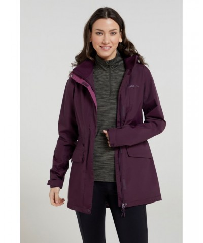 Glacial Extreme Womens Long Waterproof Jacket Burgundy $34.19 Jackets