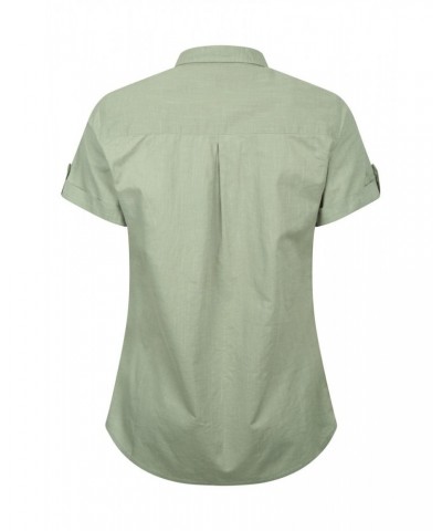 Coconut Short Sleeve Womens Shirt Light Khaki $18.80 Tops