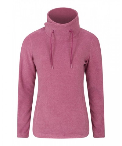 Hebridean Womens Cowl Neck Sweatshirt Burgundy $16.65 Fleece