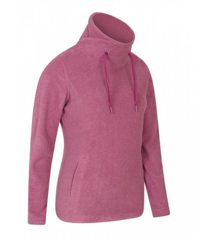 Hebridean Womens Cowl Neck Sweatshirt Burgundy $16.65 Fleece