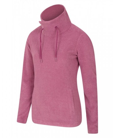 Hebridean Womens Cowl Neck Sweatshirt Burgundy $16.65 Fleece