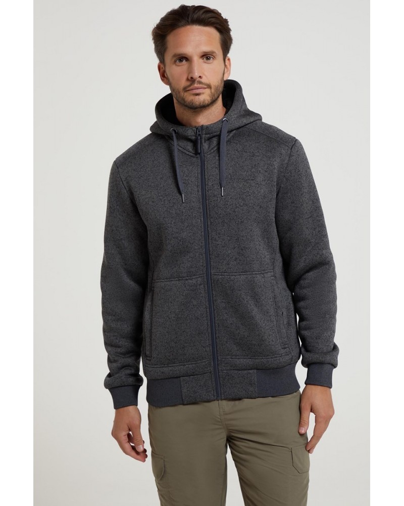 Nevis II Mens Fur Lined Hoodie Black $35.00 Tops