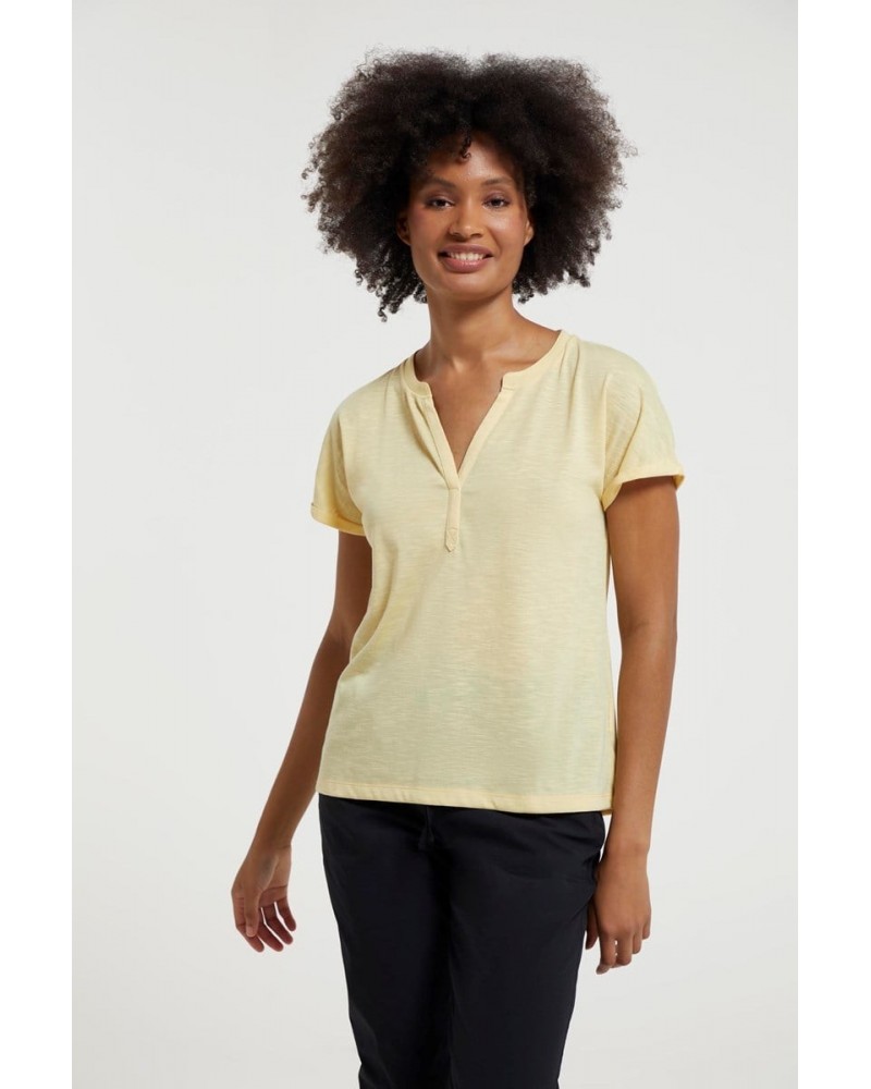 Skye Quick-Dry Womens Slub T-Shirt Lemon $12.99 Tops