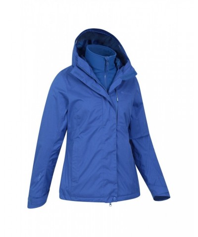 Whirlwind Womens 3 In 1 Waterproof Jacket Bright Blue $28.80 Jackets