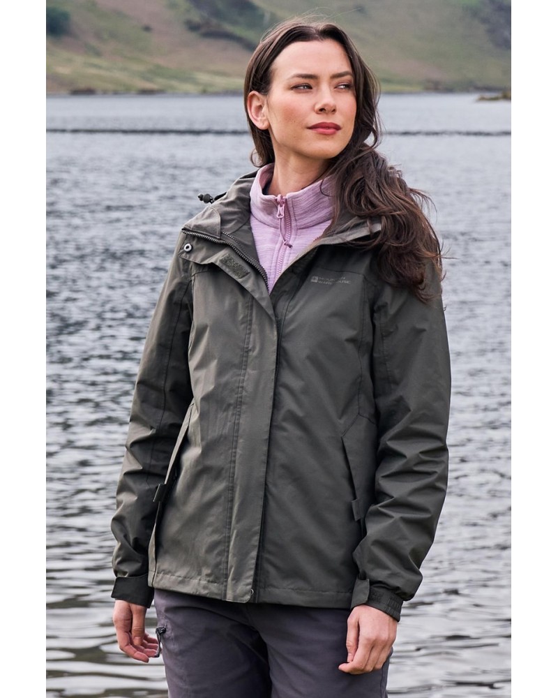 Storm Womens Waterproof 3 in 1 Jacket Khaki $59.39 Jackets