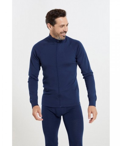 Merino Mens Full-Zip Top Navy $25.36 Thermals