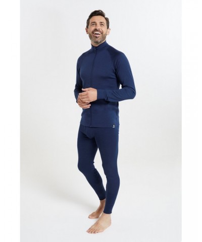 Merino Mens Full-Zip Top Navy $25.36 Thermals