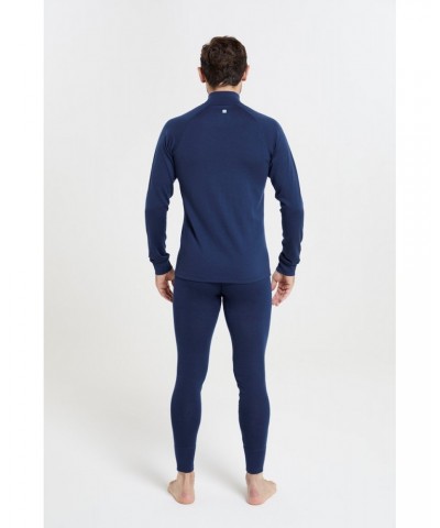 Merino Mens Full-Zip Top Navy $25.36 Thermals