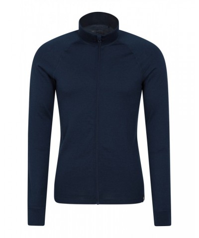 Merino Mens Full-Zip Top Navy $25.36 Thermals