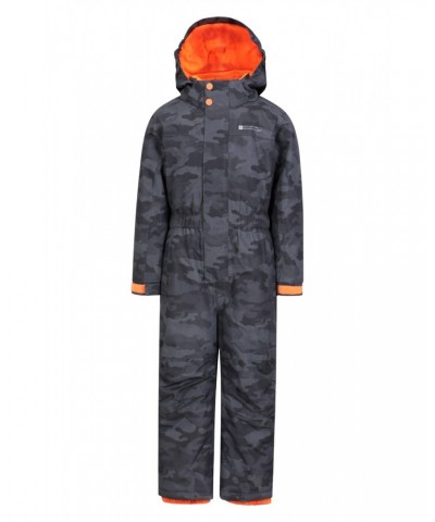 Cloud Printed Kids All in One Waterproof Snowsuit Black $33.79 Ski