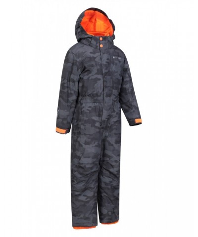 Cloud Printed Kids All in One Waterproof Snowsuit Black $33.79 Ski