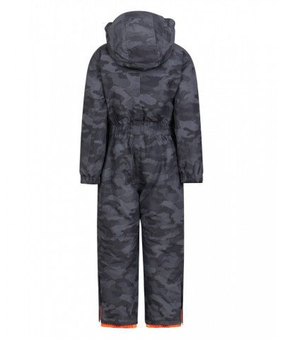 Cloud Printed Kids All in One Waterproof Snowsuit Black $33.79 Ski