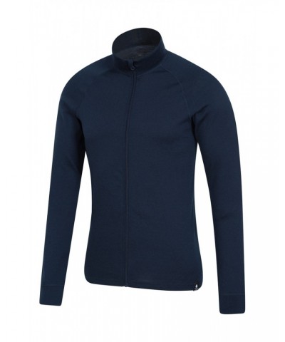 Merino Mens Full-Zip Top Navy $25.36 Thermals