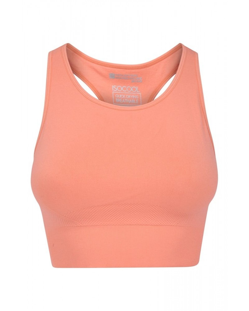 Longline Anti-chafe Seamless Bra Peach $9.00 Tops