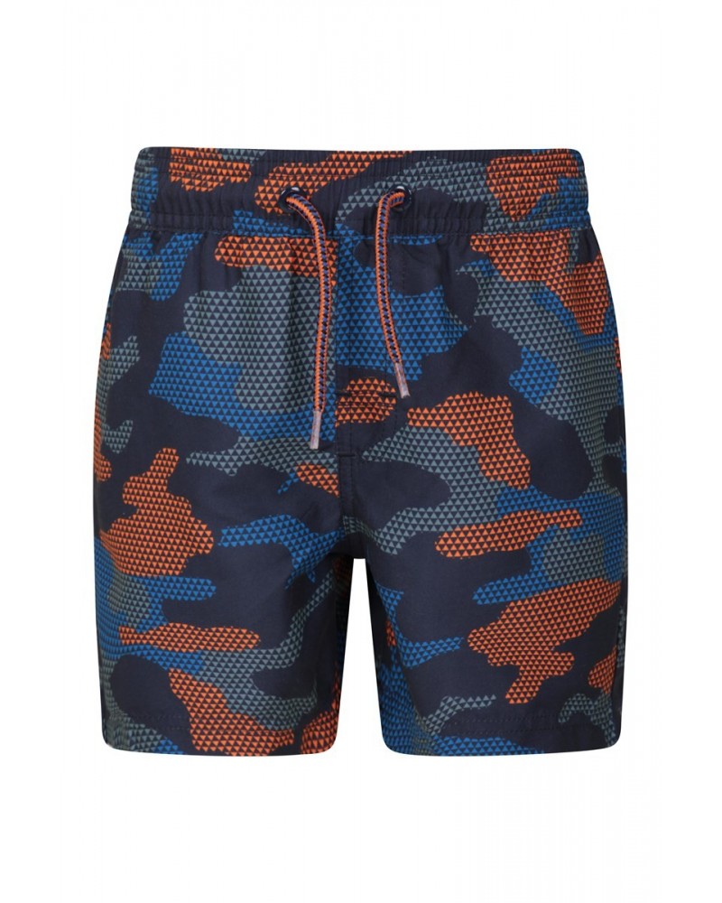 Patterned Kids Boardshorts Navy $9.51 Pants