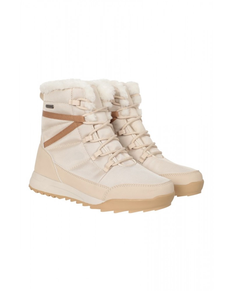 Leisure II Womens Snow Boots Beige $36.00 Footwear