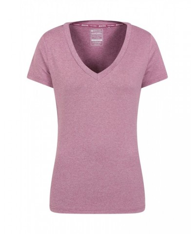 Vitality V Neck Womens Tee Berry $15.65 Active