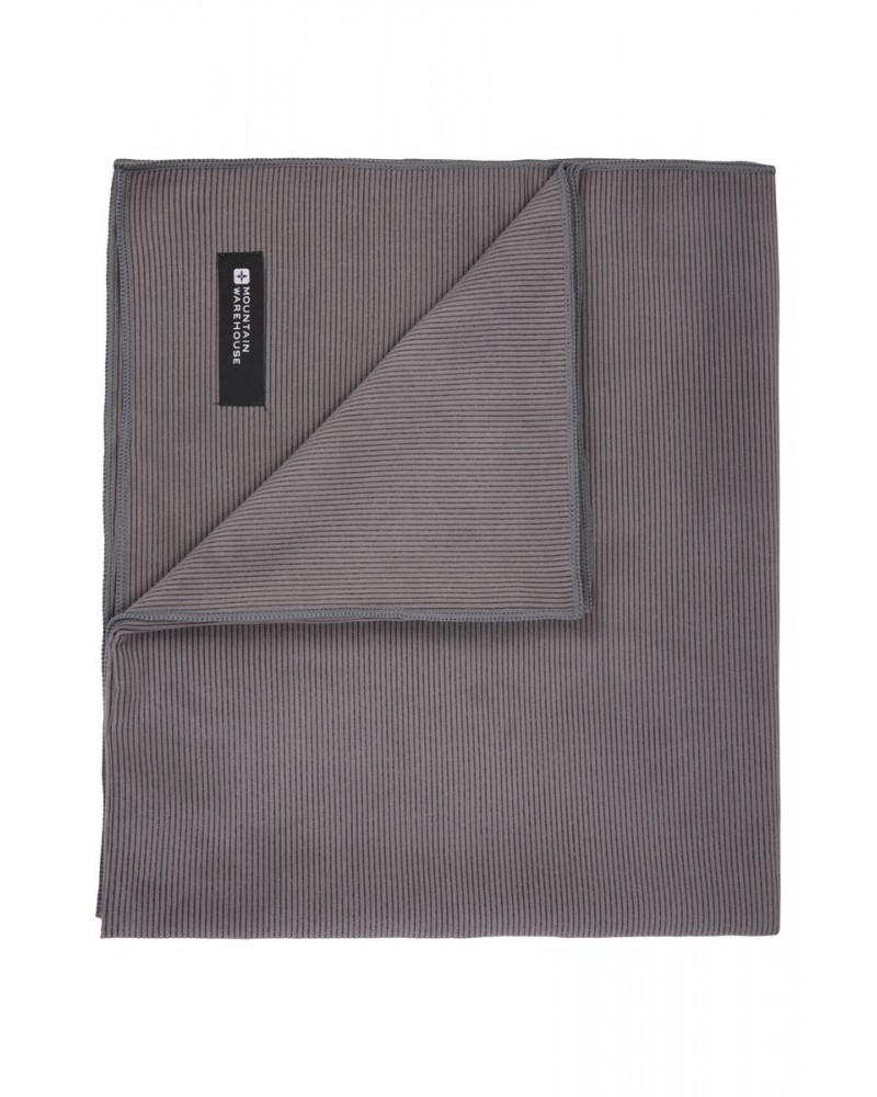 Giant Ribbed Towel - 150 x 85cm Charcoal $15.18 Travel Accessories