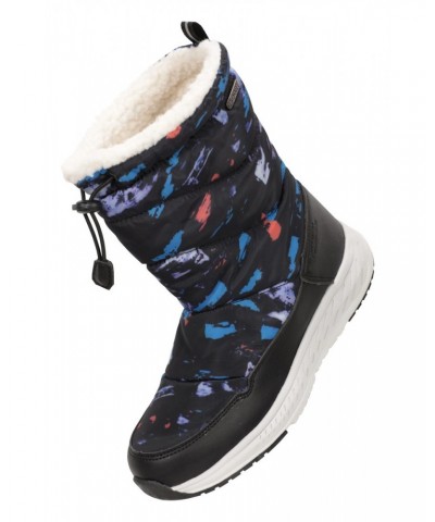 Glide Kids Adaptive Printed Snow Boots Black $19.35 Footwear