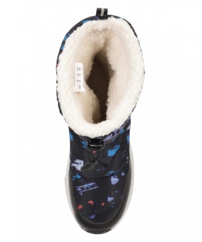 Glide Kids Adaptive Printed Snow Boots Black $19.35 Footwear