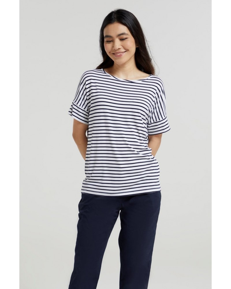 Kynance Womens Loose Fit T-Shirt Navy $18.47 Tops