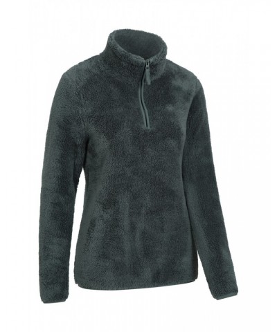 Teddy Womens Half-Zip Fleece Khaki $16.82 Fleece