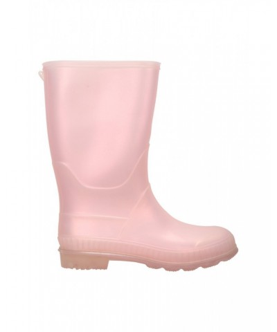 Plain Kids Rain Boots Light Pink $14.03 Footwear