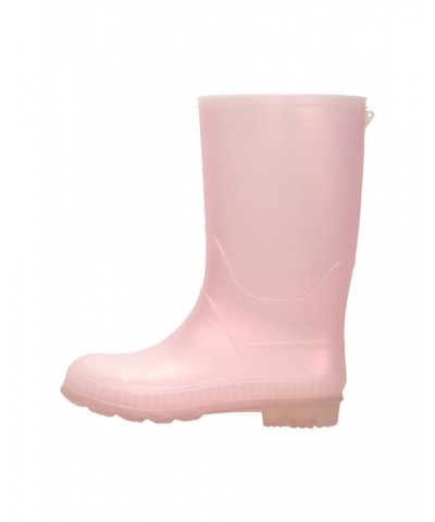 Plain Kids Rain Boots Light Pink $14.03 Footwear