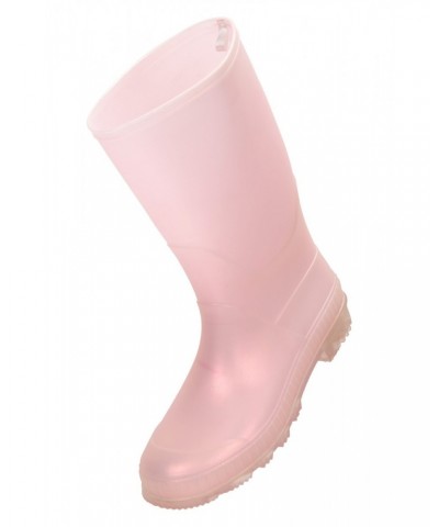 Plain Kids Rain Boots Light Pink $14.03 Footwear