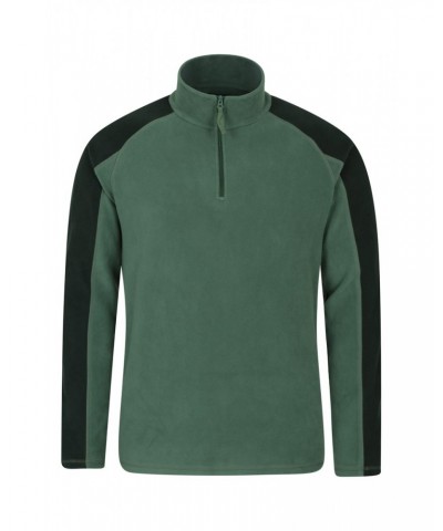 Ashbourne Mens Half-Zip Fleece Khaki $13.49 Fleece