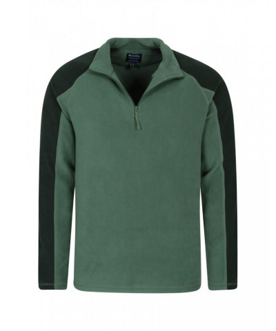 Ashbourne Mens Half-Zip Fleece Khaki $13.49 Fleece