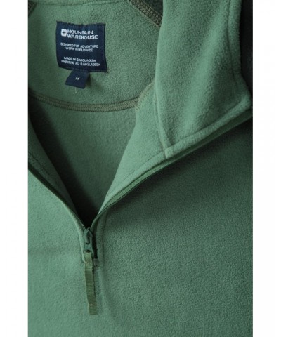 Ashbourne Mens Half-Zip Fleece Khaki $13.49 Fleece