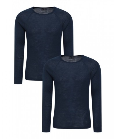 Merino Mens Base Layer Top Multipack Navy $33.79 Thermals