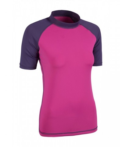 Womens UV Rash Guard Dark Purple $14.52 Swimwear