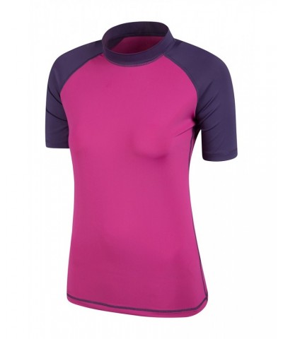 Womens UV Rash Guard Dark Purple $14.52 Swimwear