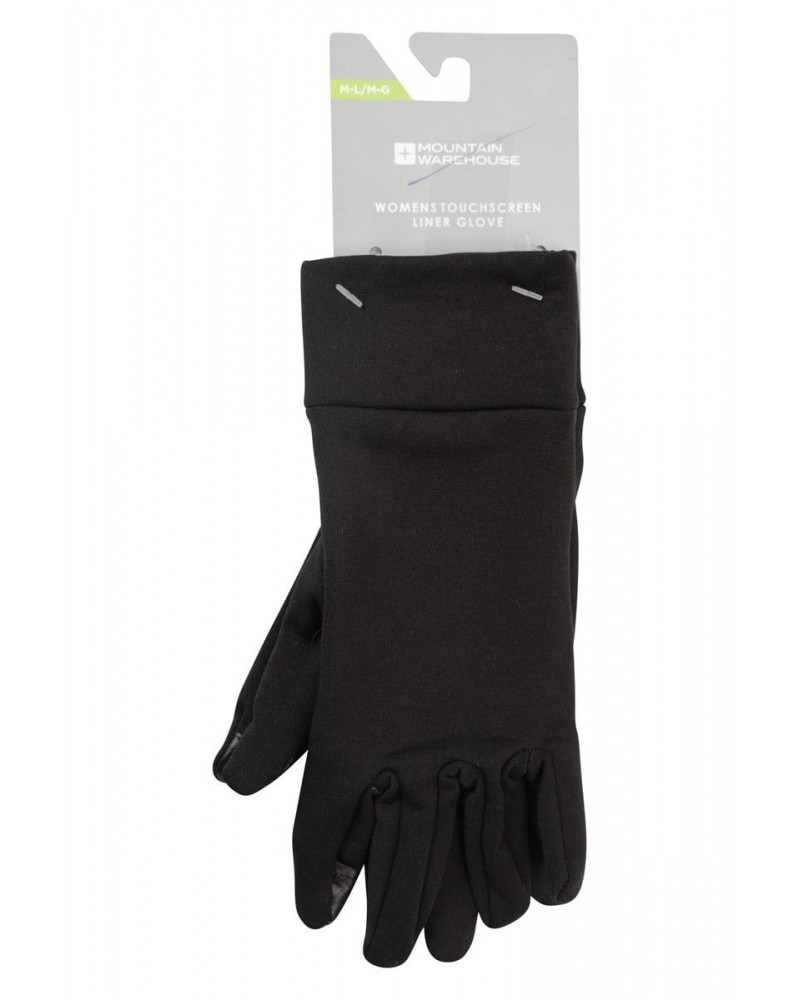 Touch Screen Womens Liner Gloves Black $14.99 Ski