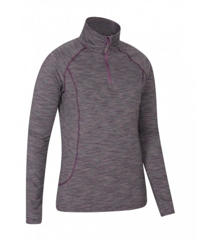 Bend And Stretch Womens Half-Zip Midlayer Purple $18.14 Active