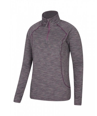 Bend And Stretch Womens Half-Zip Midlayer Purple $18.14 Active