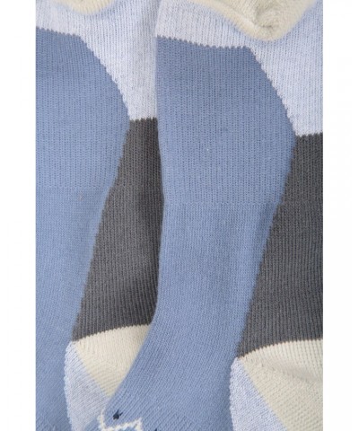 Isocool Womens Patterned Knee Length Ski Socks Pale Blue $10.00 Accessories