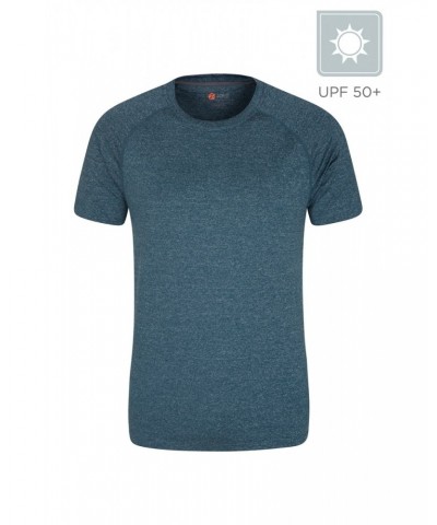 Agra IsoCool Mens Striped Tee Petrol $13.53 Active