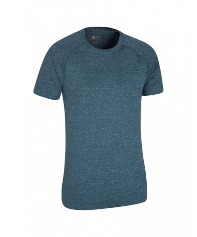 Agra IsoCool Mens Striped Tee Petrol $13.53 Active